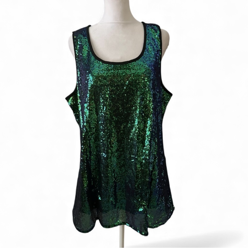 Zeagoo vintage Sequin Tank Top size XL